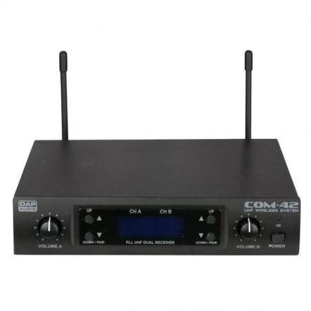 COM-42, 2-kanaals handheldset UHF + 2 x draadloze microfoon