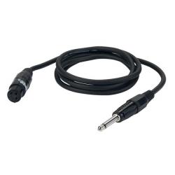 FL026 - 6 mtr.  unbal. XLR/F 3 p. - Jack mono