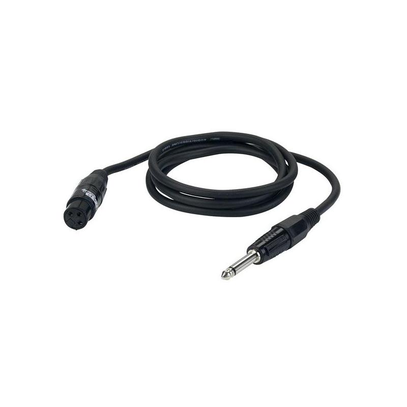 FL026 - 6 mtr.  unbal. XLR/F 3 p. - Jack mono