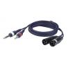 FL44150 - 150 cm. 2 unbal. Jack mono L/R - 2 XLR/M 3 p.