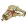 RCA Male to RCA Female 90° adapter red ring