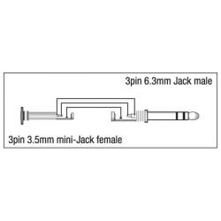 XGA39 - Mini Jack/F - Jack/M stereo