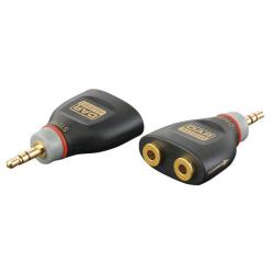 Adapter XGA44 - mini-jack/M stereo to 2 x mini-jack/F, incl. 4 x 10 kOhm resistors