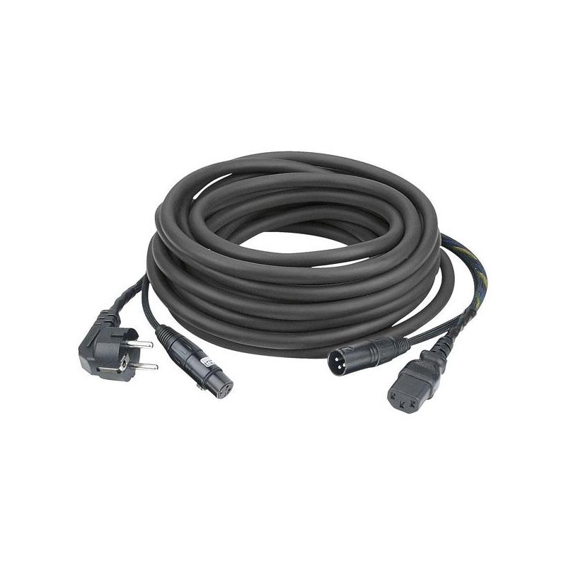 DAP FP08 - Schuko/XLR F - IEC/XLR M - Audio / Power 20 m - zwart