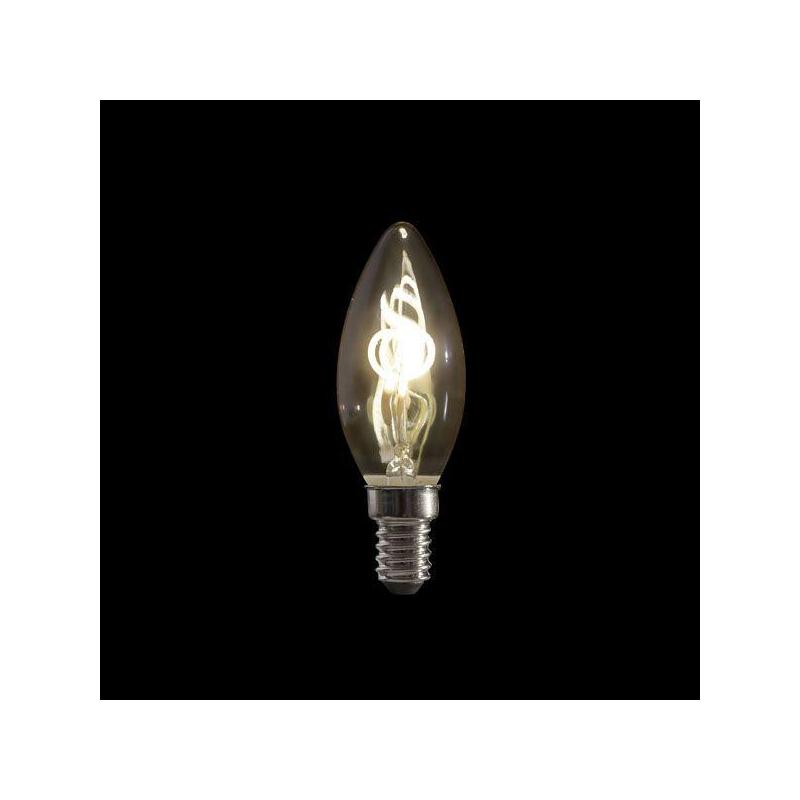 Showgear LED Filament Candle Bulb B10 2 W - dimbaar - spiraalvormige gloeidraad