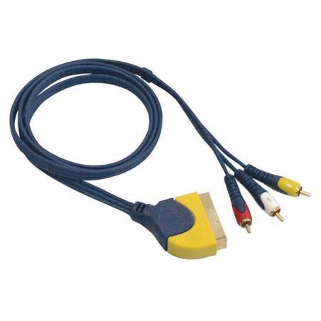 FV06150 - 1,5 mtr.  Scart - 3 RCA/M AV-kabels