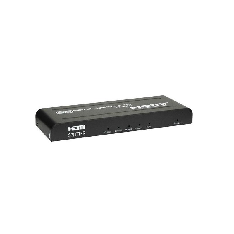 Showgear HDMI 2.0 Splitter 1 in 4 out 1 in, 4 uit, 4K 60 Hz, 18 Gbps