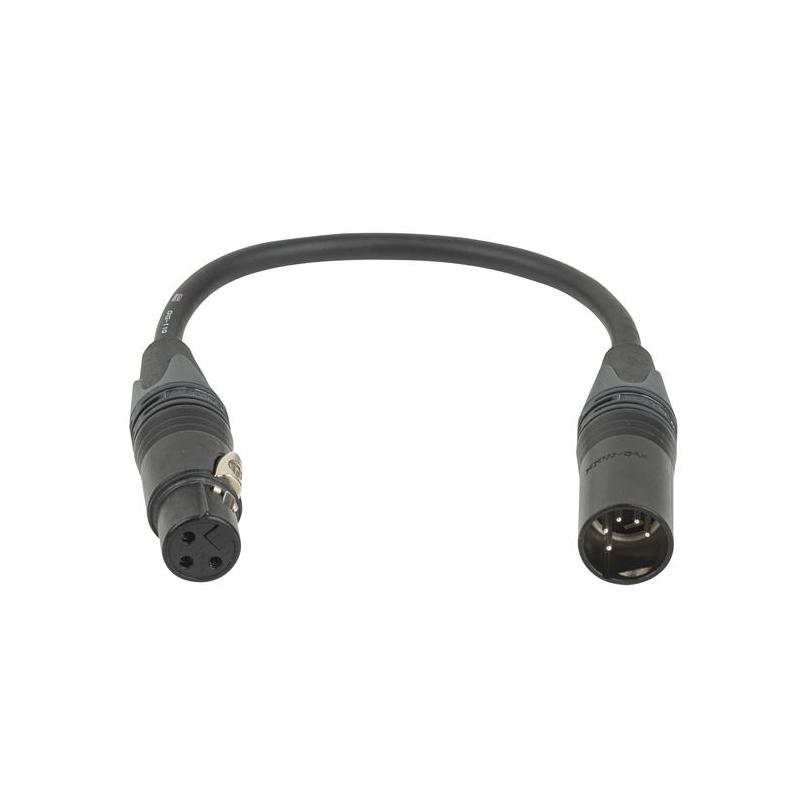 Neutrik 3-pin female to 5-pin male DMX adapter