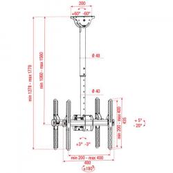 CLB3255LD TV Ceiling Mount Long Double Sided