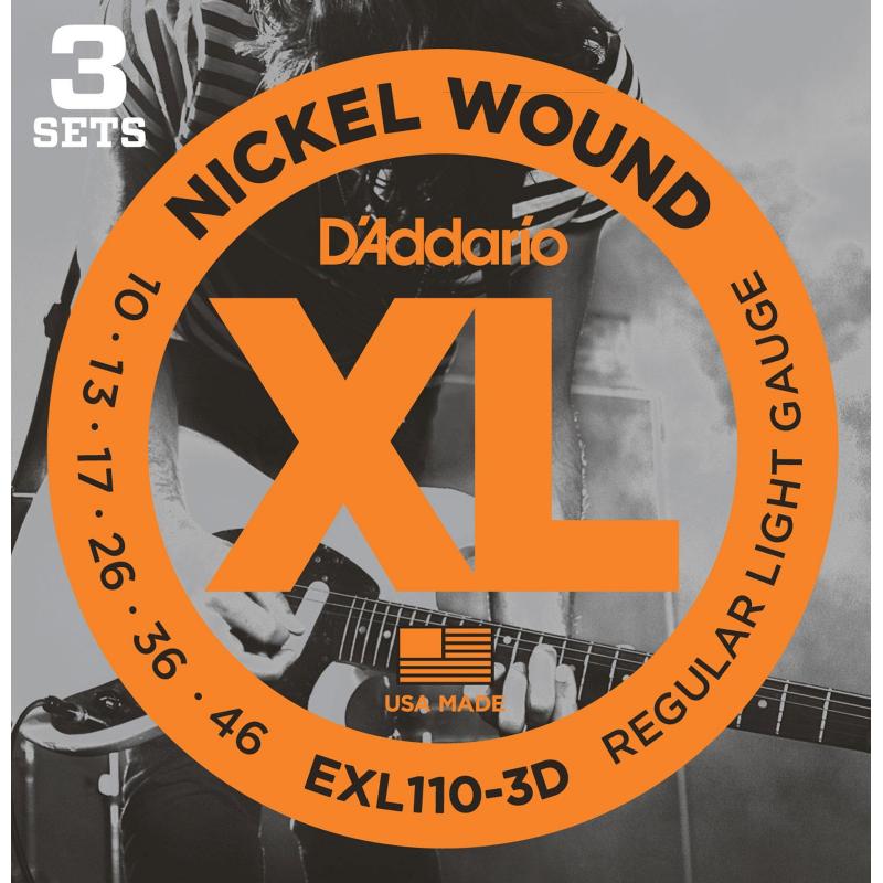 D'addario EXL110-3D 3-pack