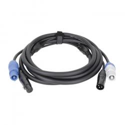 FP20150, 1,5 mtr. Hybrid Cable - Power Pro & 3-pin XLR - DMX / Power