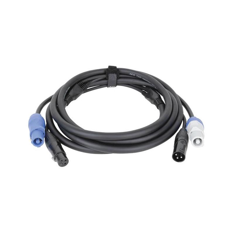 FP203, 3 mtr. Hybrid Cable - Power Pro & 3-pin XLR - DMX / Power