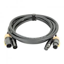 FP23 Hybrid Cable - Power Pro True & 5-pin XLR - DMX / Power