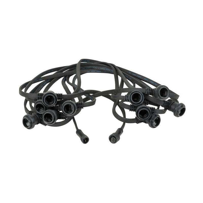 Showgear Prikkabel E27 50 cm Tussenruimte - zwart - 10 meter