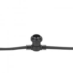 Showgear Prikkabel E27 50 cm Tussenruimte - zwart - 10 meter