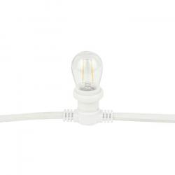 Showgear Prikkabel E27 50 cm Tussenruimte - wit - 10 m