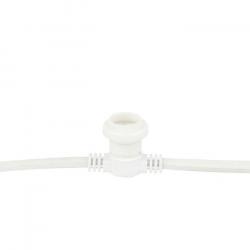 Showgear Prikkabel E27 50 cm Tussenruimte - wit - 10 m