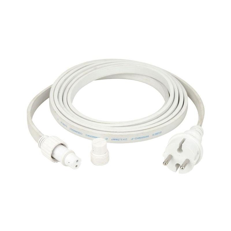 Showgear Voedingskabel voor Prikkabel E27 Wit - 3 meter