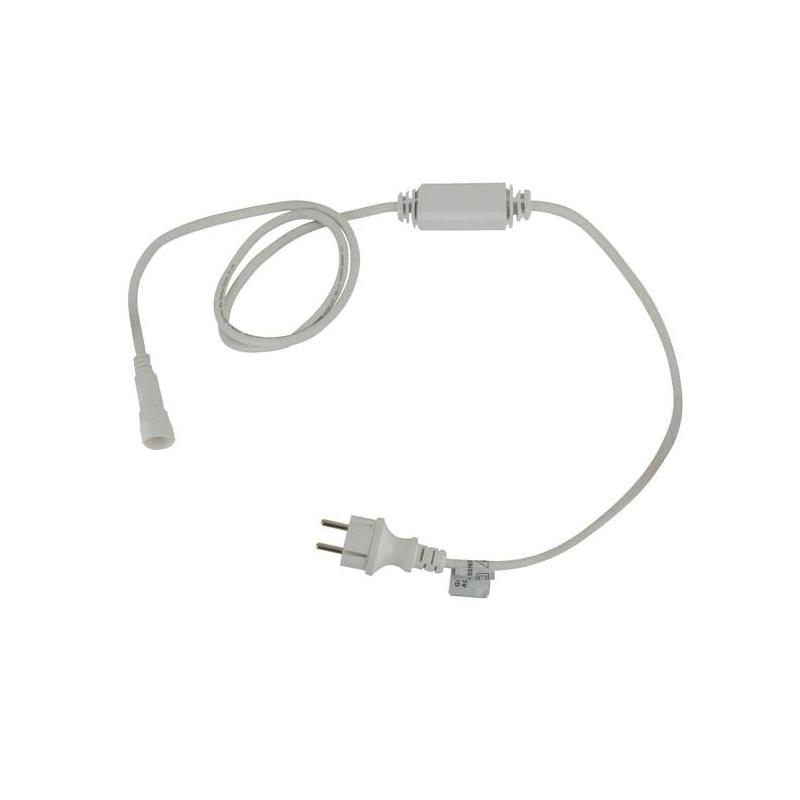 Showtec Voedingskabel voor Koppelbaar Rubber Lichtsnoer Wit - Schuko plug