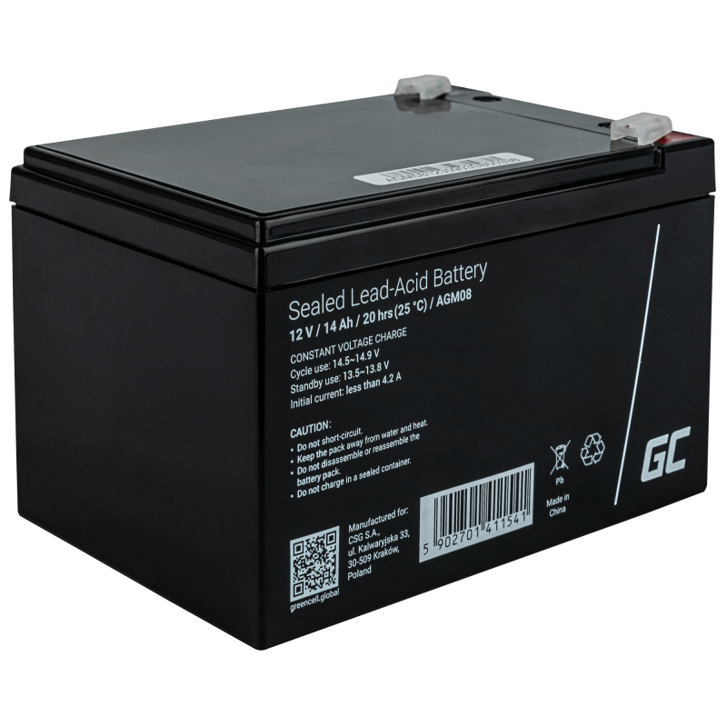 Green Cell AGM 12 V 14 Ah battery