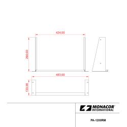 Monacor, 19" montageframe...