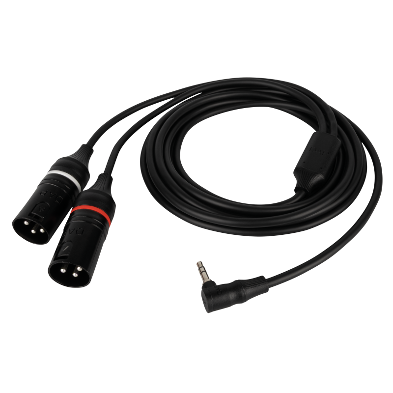 FL118 - male stereo right-angled mini-jack to 2 XLR/M 3P 3 m