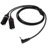 FL118 - male stereo right-angled mini-jack to 2 XLR/M 3P 0.75 m