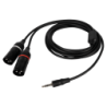FL120 - male stereo mini-jack to 2 XLR/M 3P 3 m