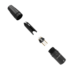 Seetronic XLR 5P Connector - male Vergulde contactpunten - zwarte behuizing