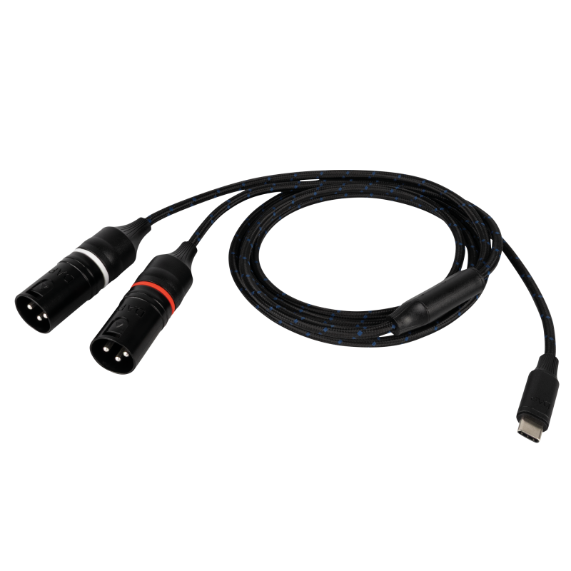 FL115 - USB-C to 2 Galvanically Isolated XLR/M 3P 1.5 m