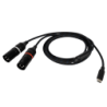 FL115 - USB-C to 2 Galvanically Isolated XLR/M 3P 0.75 m