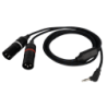 FL117 - Male Stereo 90° Mini-Jack to 2 Galvanically Isolated XLR/M 3P 1.5 m