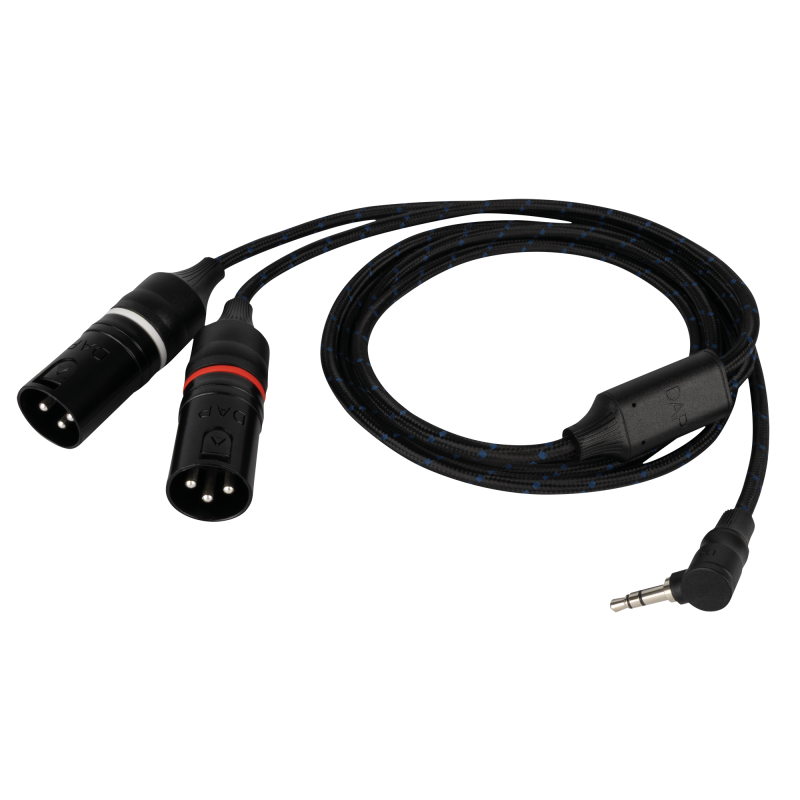 FL117 - Male Stereo 90° Mini-Jack to 2 Galvanically Isolated XLR/M 3P 0.75 m