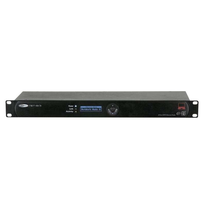 Showtec NET-8/3 8-kanaals Art-Net-/Kling-Net-node - 3-polige XLR