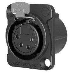 XLR 4P Chassis - female