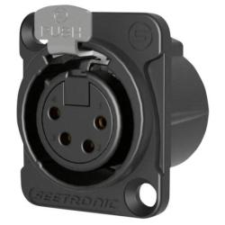 XLR 4P Chassis - female