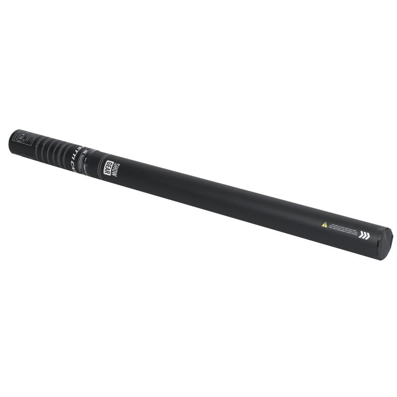 Showgear Handheld Confettikanon Pro 80 cm, blauw/wit, brandvertragend en biologisch afbreekbaar