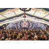 Showgear Handheld Confettikanon Pro 80 cm, blauw/wit, brandvertragend en biologisch afbreekbaar