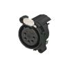 Neutrik XLR 5P Chassis - female Verzilverde contacten - ABS-behuizing - horizontale PCB-bevestiging