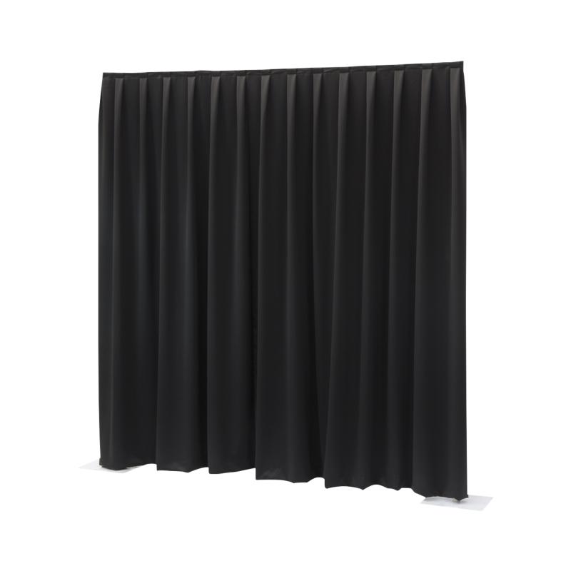 Wentex P&D Dimout podiumgordijn zwart 330 x 400 cm geplooid 260 g/m²