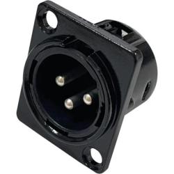 XLR 3P Chassis - male Black...