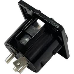 XLR 3P Chassis - male Black housing