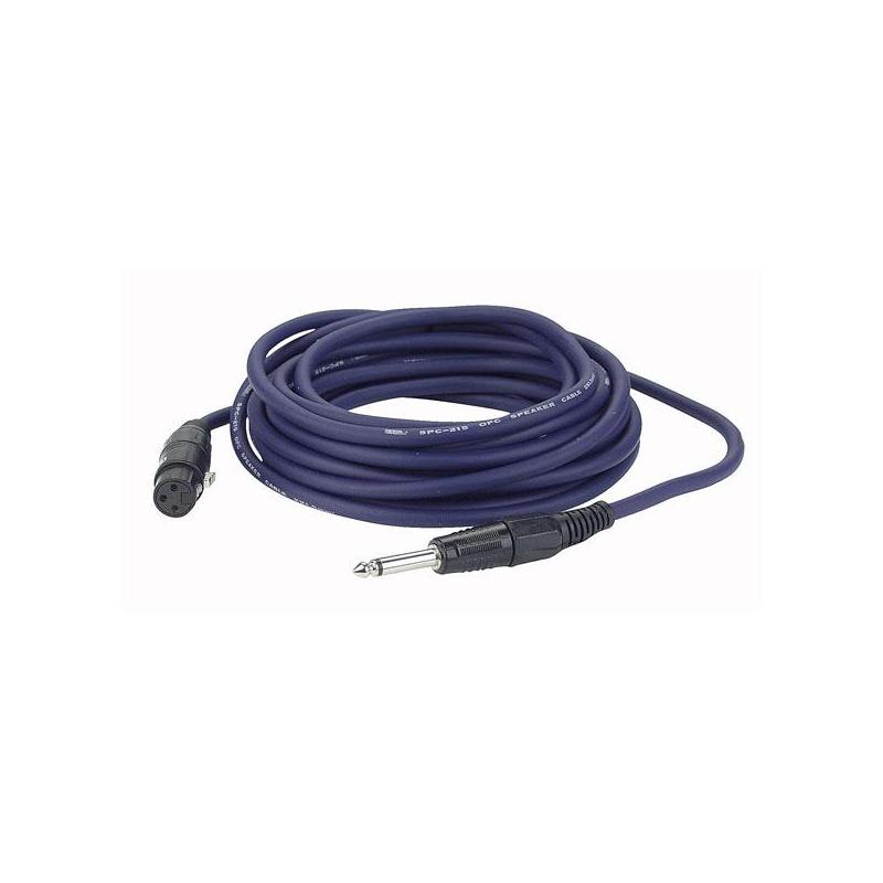 FS0210 - 10 meter Jack mono - XLR female 3 polig 2 x 1.5 mm2