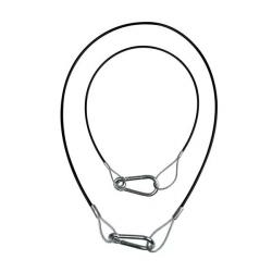 Showgear Safety kabel 2 mm, Light Duty WLL: 5 kg - 50 cm - zwart