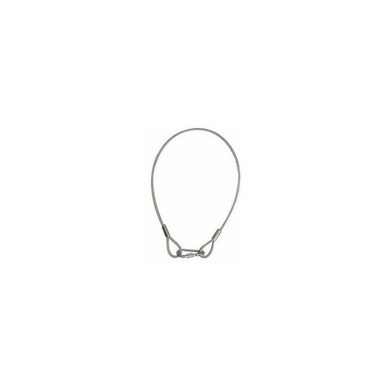 Showgear Safety kabel, met Safety Ring Max. belasting: 60 kg - 75 cm - zilver